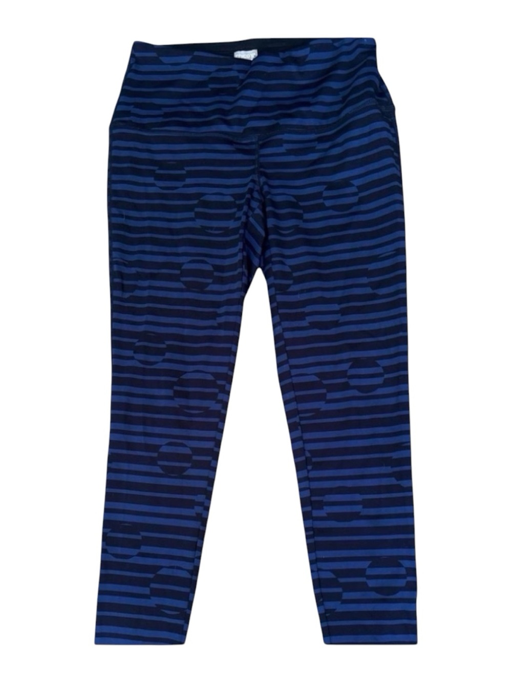 Chico’s Zenergy Blue Striped Leggings Size 0